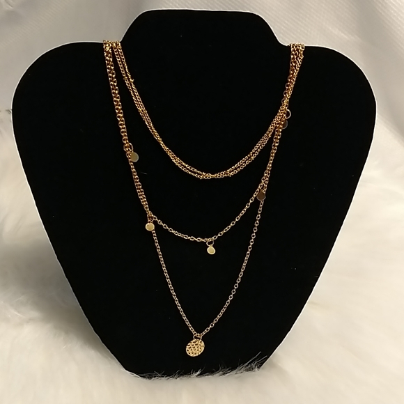 Cathy's Boutique Jewelry - Beautiful Four Strand Gold Color Necklace